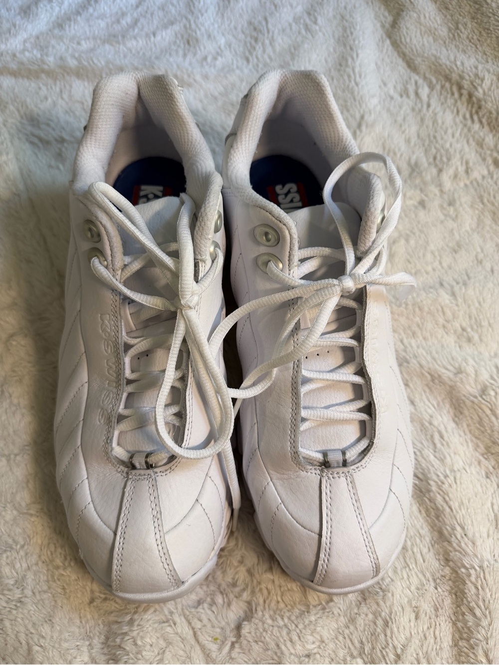 K-Swiss White Leather Women’s Athletic Sneakers